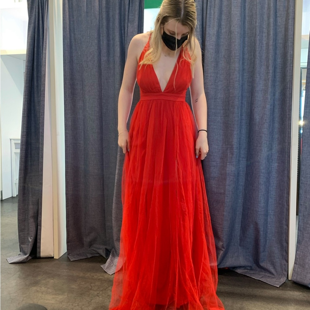 Red Prom Dress W/ Two Slits